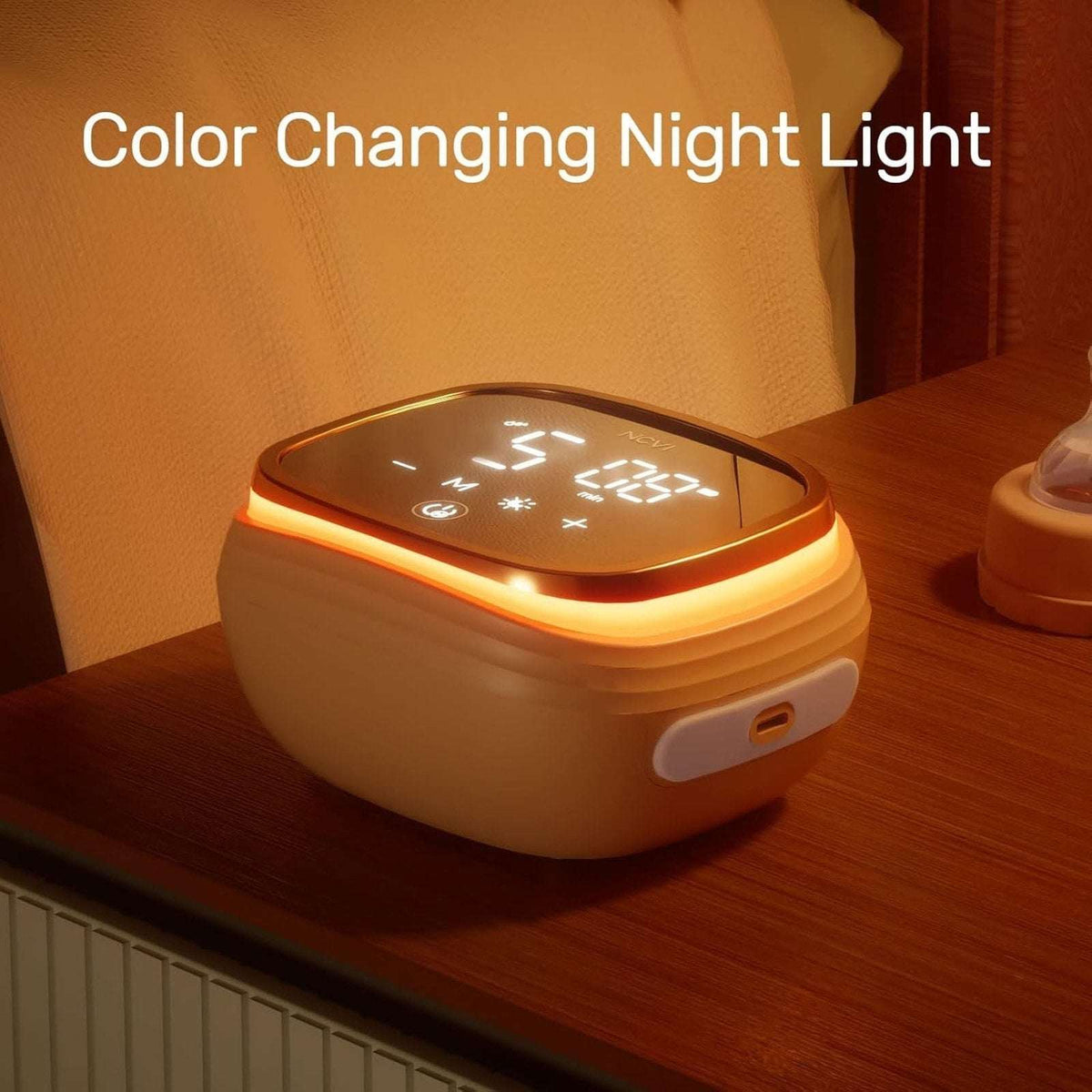 NCVI Double Electric Breast Pump 8102 4400mAh Battery w/ Night Light 4Modes 9Lvl