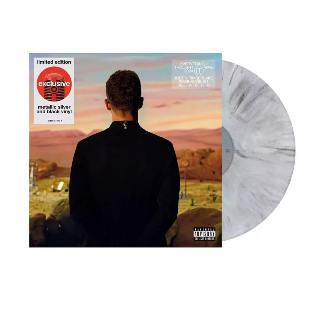 Justin Timberlake Everything I Thought It Was Metallic Silver & Black 2 LP Vinyl