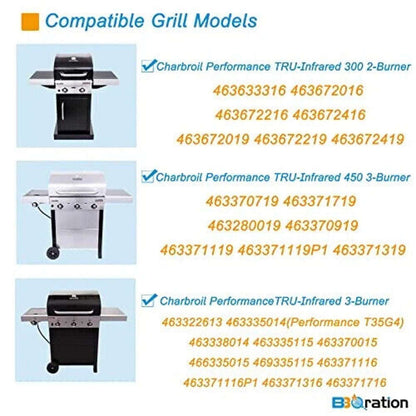 3Pc 17" Grill Emitter for Charbroil Performance Tru-Infrared 3 Burner Gas Grill
