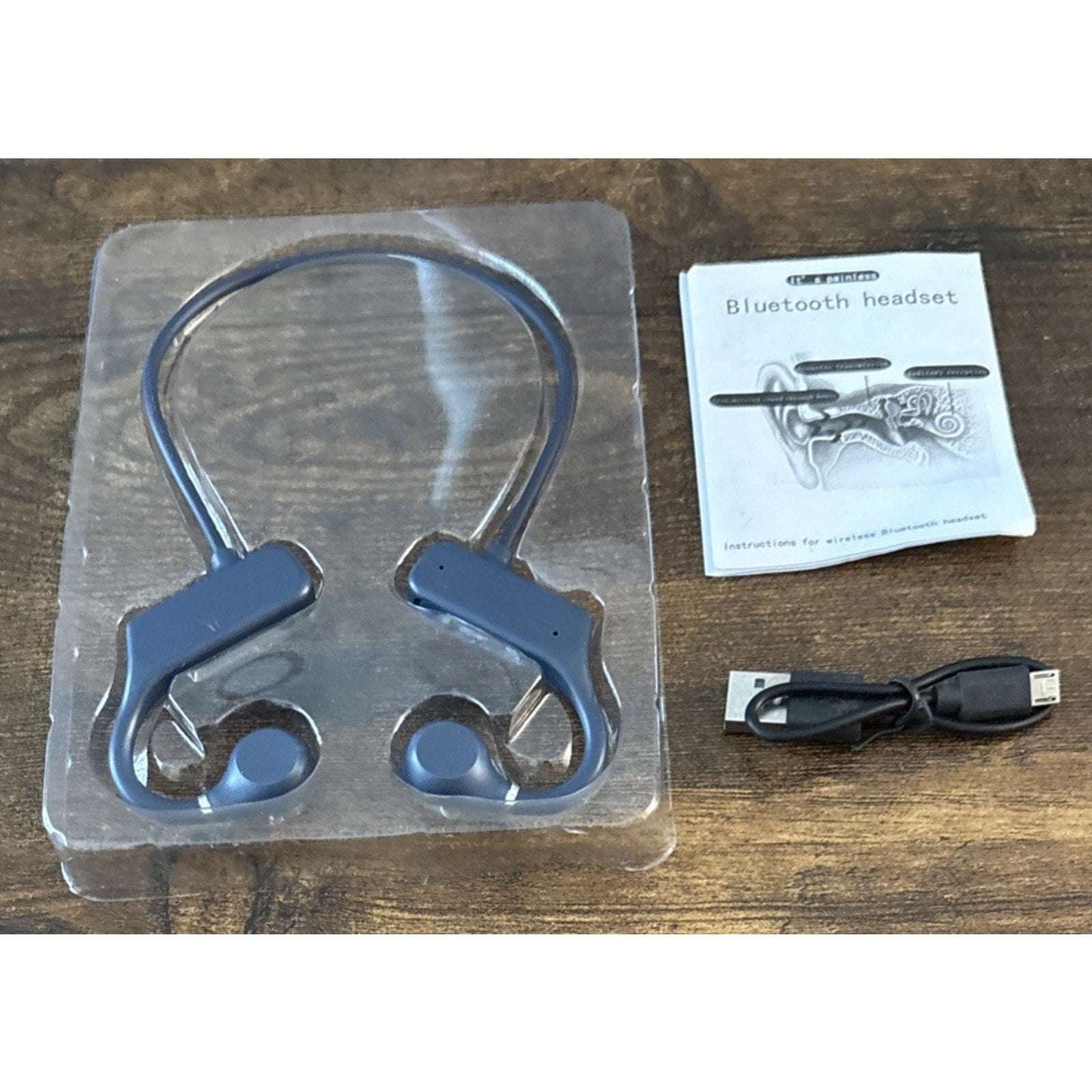 Open Ear Bluetooth 5.1 Sport Headphones Wireless Bone Conduction Earbuds Recharg