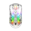 Transparent RGB Bluetooth Wireless Gaming Mouse, Dual Mode USB Computer Mouse