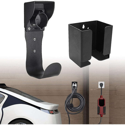 EV Charger Holder for SAE J1772 Wall Mount Cable Holder + EV Charging Box Holder