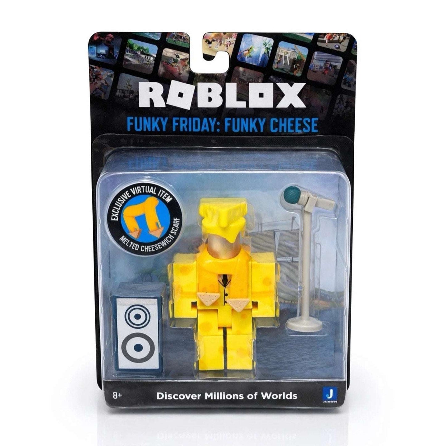 Jazwares Roblox Funky Friday Funky Cheese Action Figure & Exclusive Virtual Code