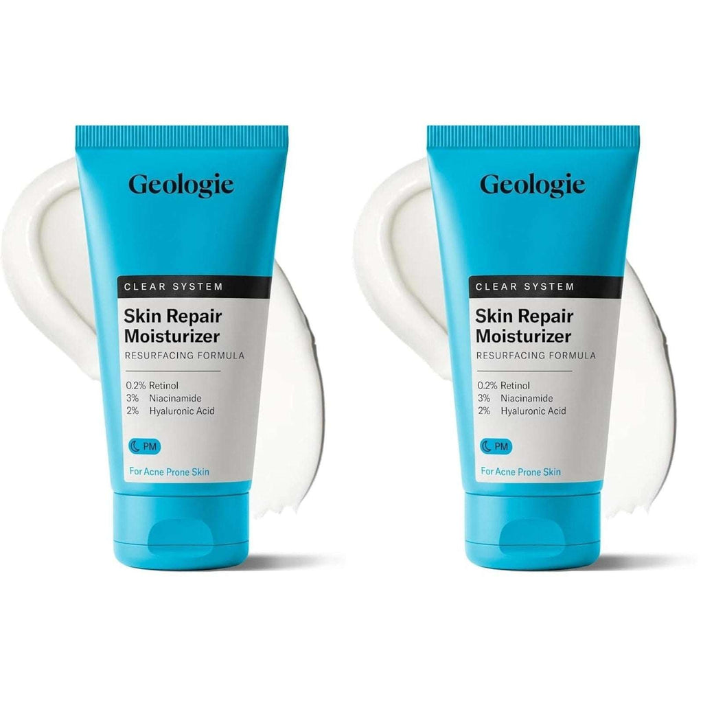 2x Geologie Clear System PM Skin Repair Resurfacing Moisturizer 0.2% Retinol 2oz