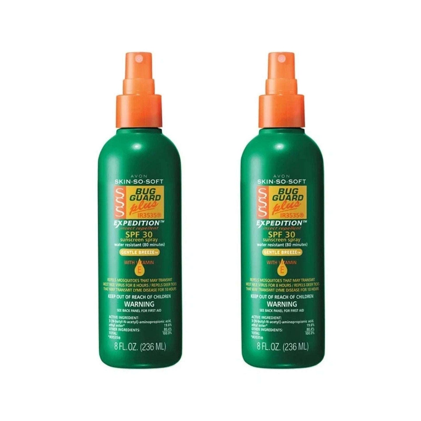 2-Pack Avon Skin So Soft Bug Guard Plus IR3535 Expedition Insect Repellent 8 oz