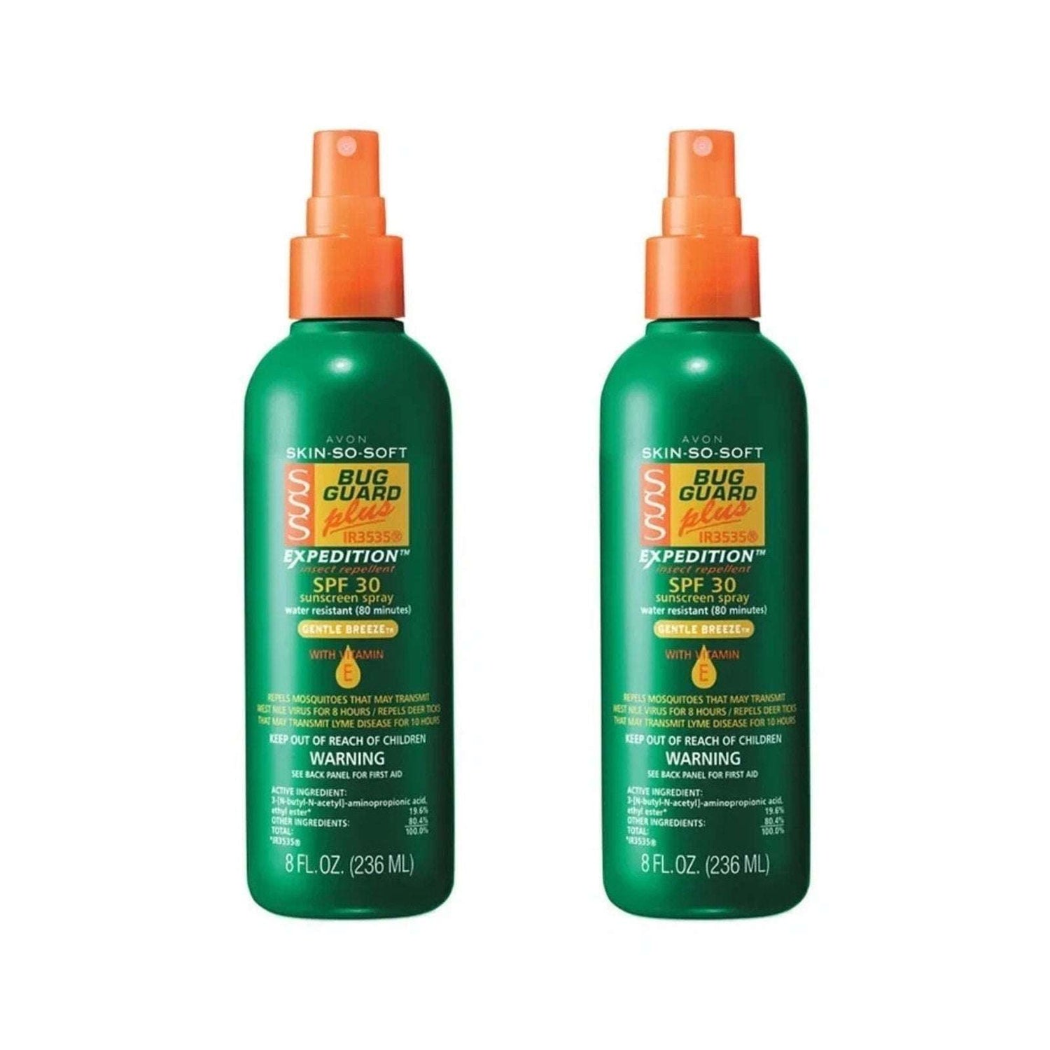 2-Pack Avon Skin So Soft Bug Guard Plus IR3535 Expedition Insect Repellent 8 oz