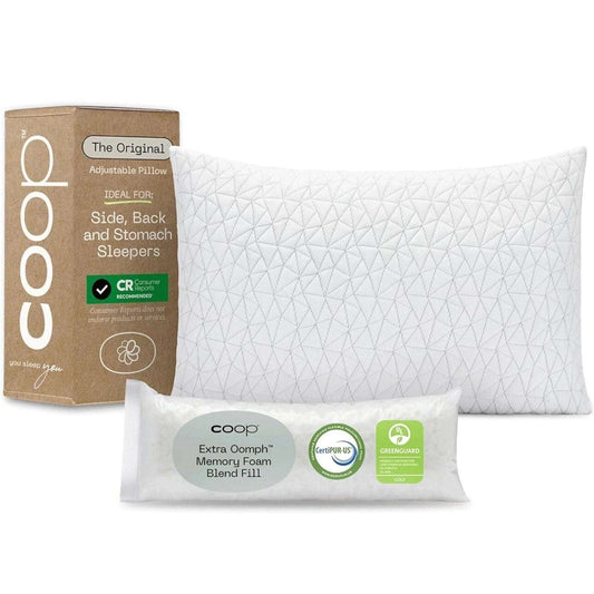 Coop Home Goods The Original Adjustable Bed Pillow Queen Microfiber Memory Foam