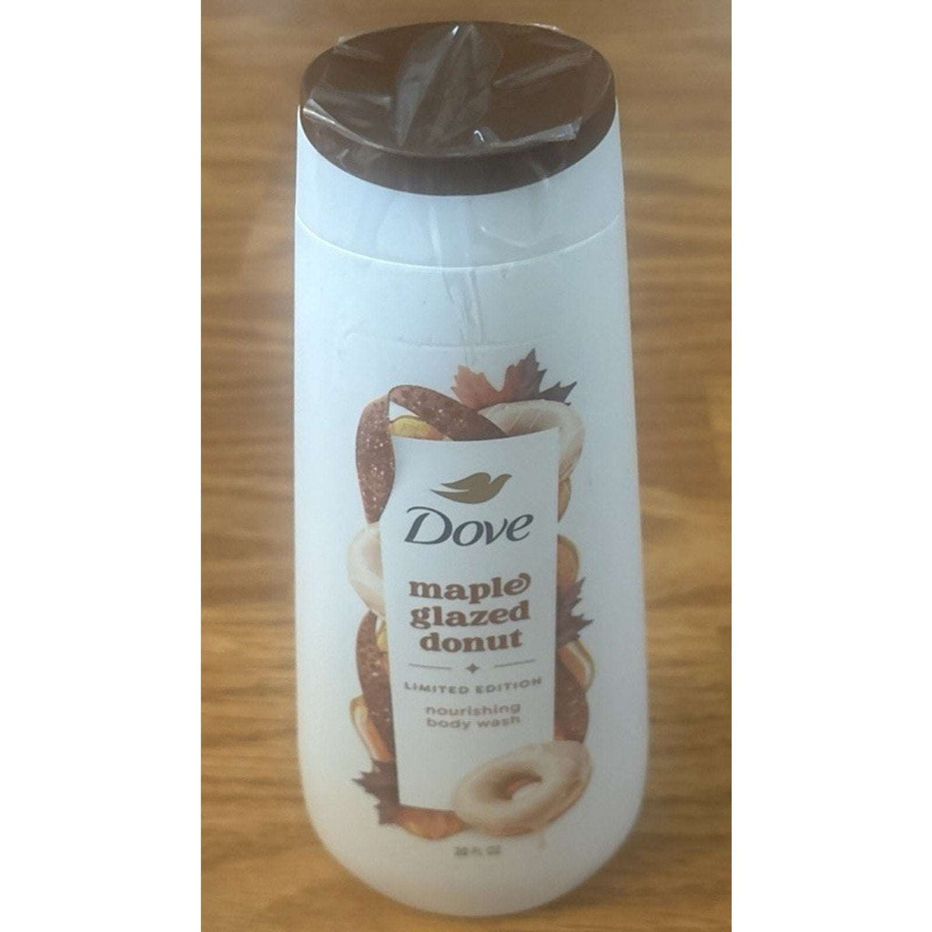 3PC Dove Limited Edition Maple Glazed Donut Body Wash, Body Scrub & Bar Soap Set