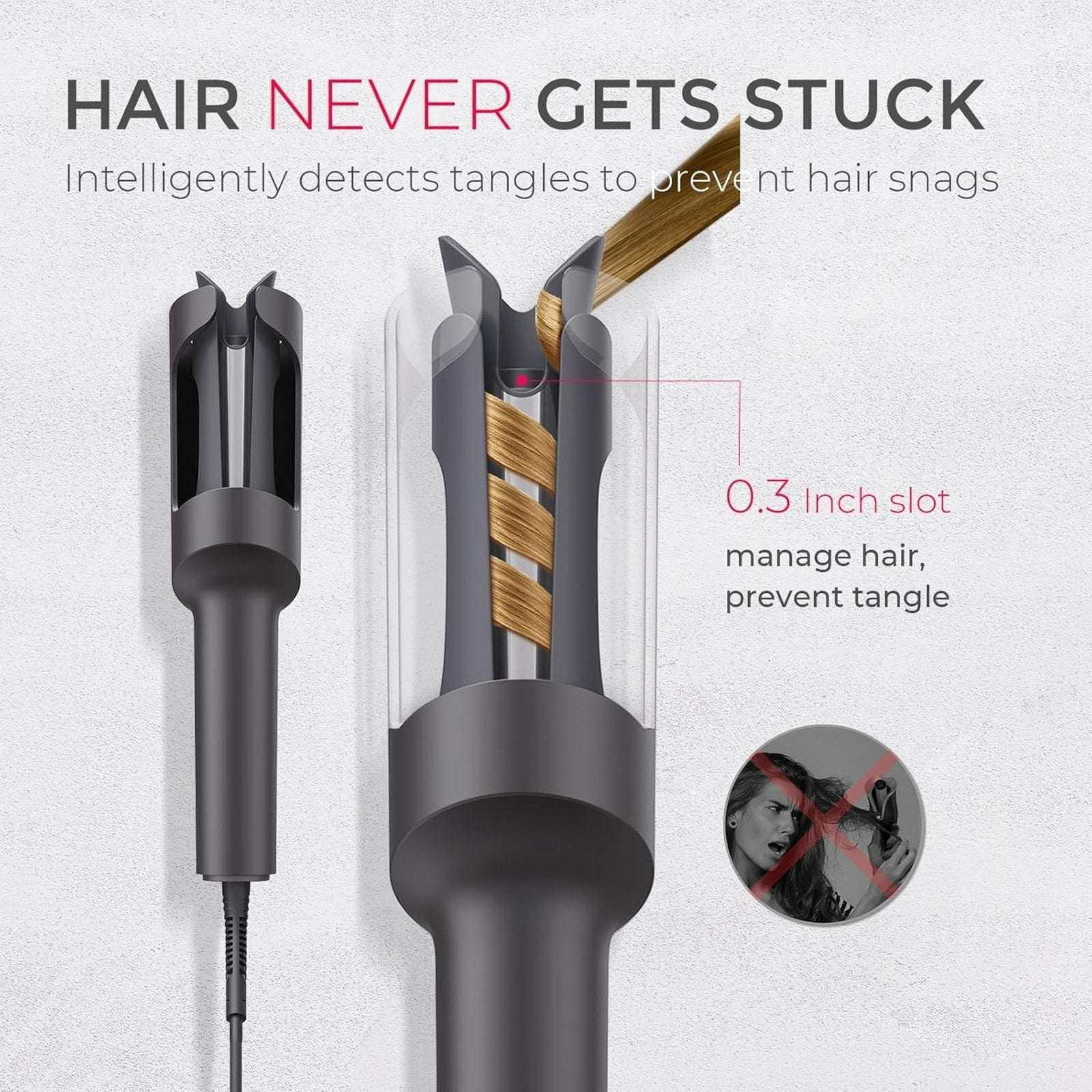 TYMO CURLPRO 1" Automatic Rotating Curling Iron Wand Beach Waves NEW!