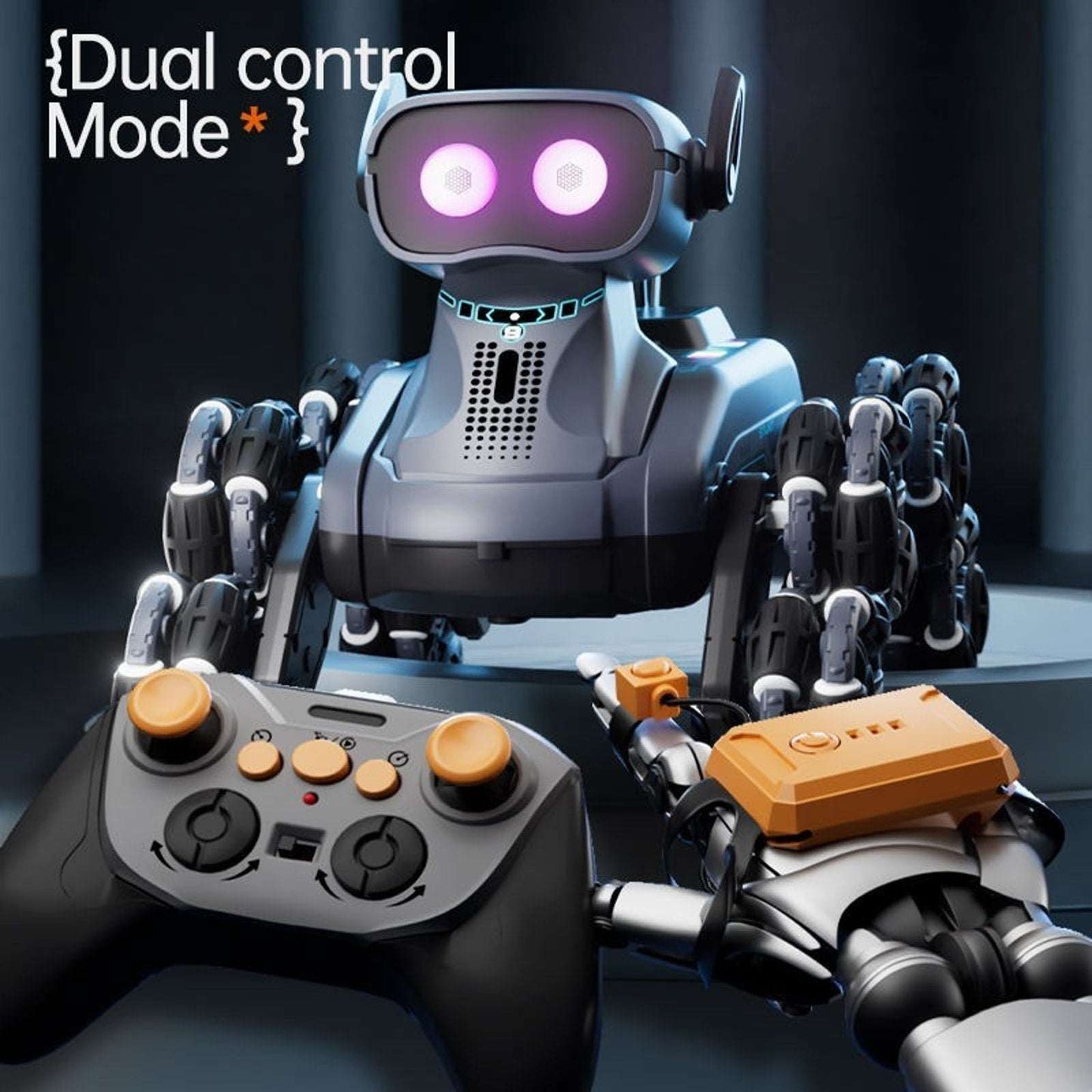 8WD Smart Remote & Gesture Dual Control Robot Dog Interactive Climbing Stunt Pet