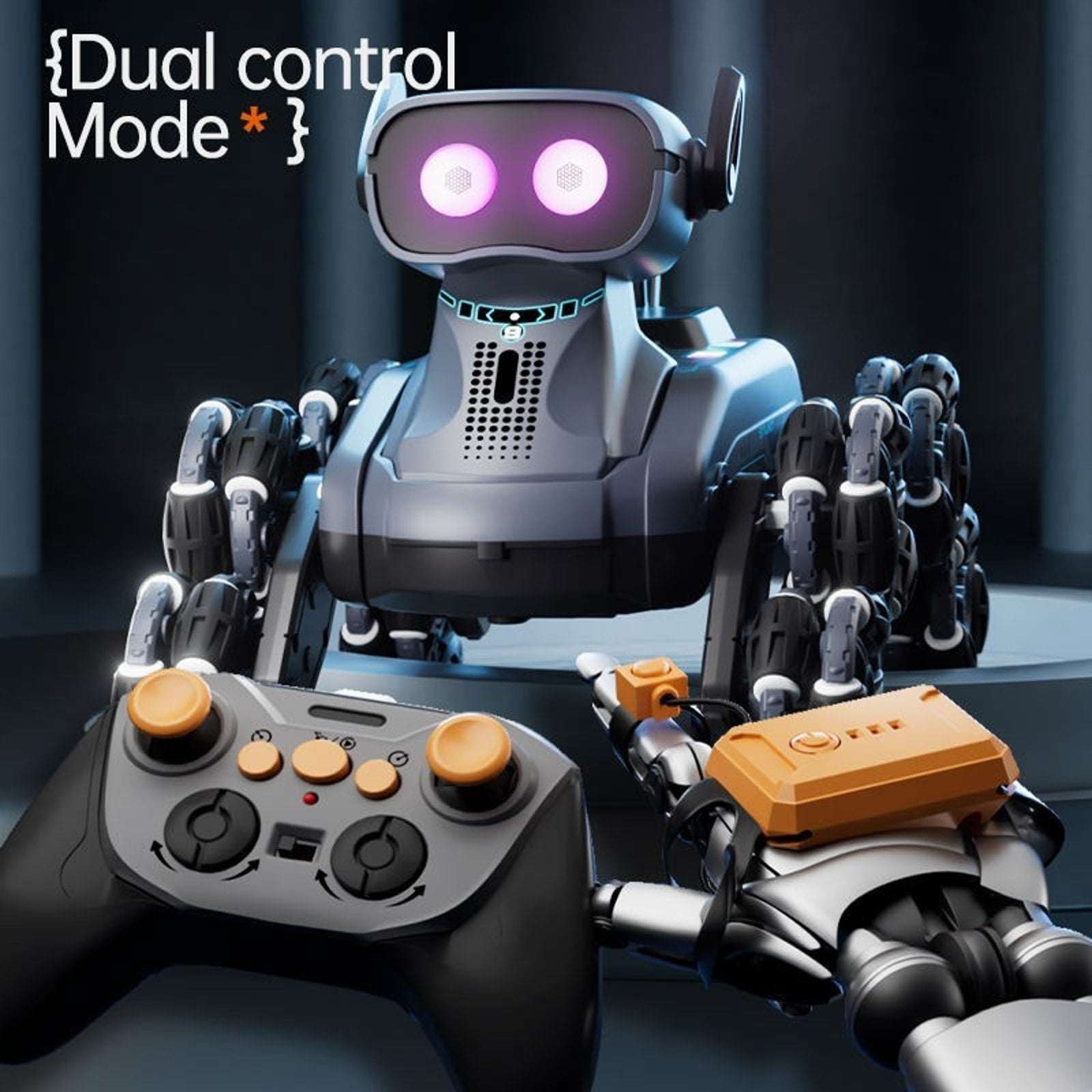 8WD Smart Remote & Gesture Dual Control Robot Dog Interactive Climbing Stunt Pet
