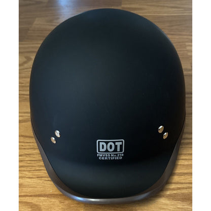 DOT Approved Retro Baseball Cap Motorcycle Vtg German Style Half Face Skull Cap