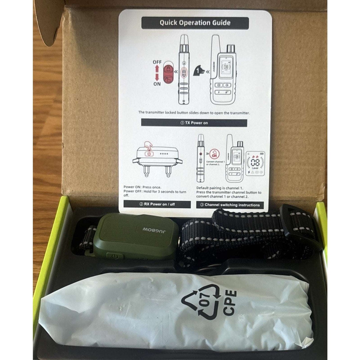 Jugbow Dog Shock Training Collar 4500FT w Remote, Waterproof, 10-120lbs, 4 Modes