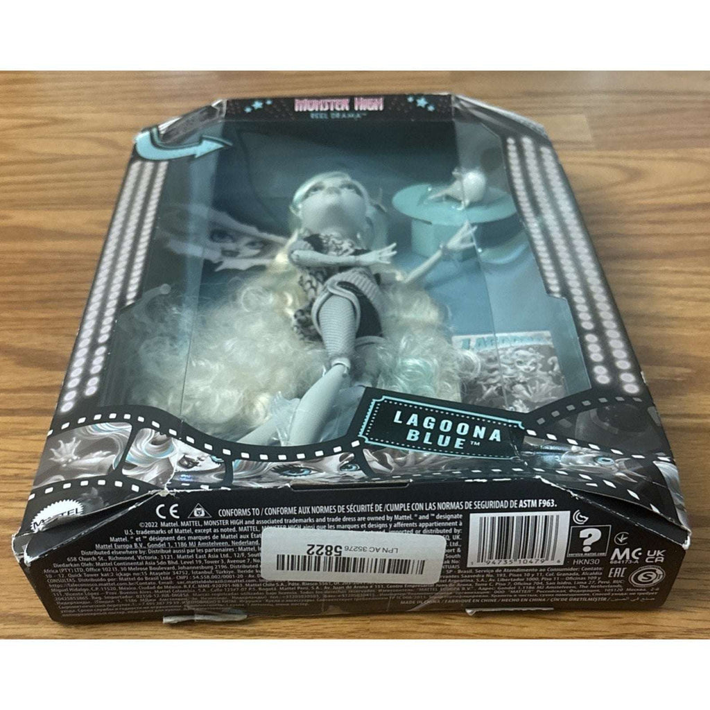 Monster High Reel Drama Black and White Lagoona Blue Doll 2025 NEW/Damaged Box
