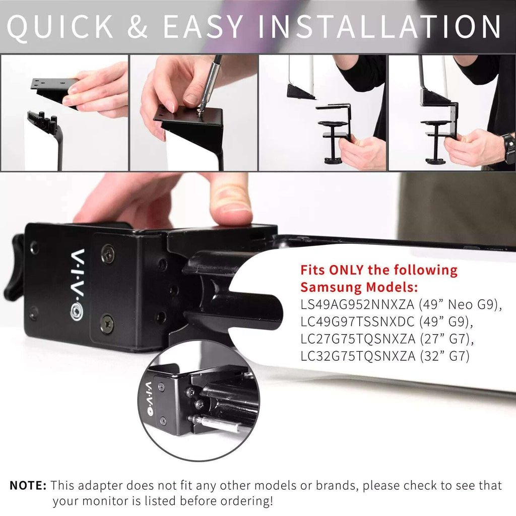 VIVO Desk Clamp Adapter Designed for Samsung G7 & G9 OEM Monitor Stands