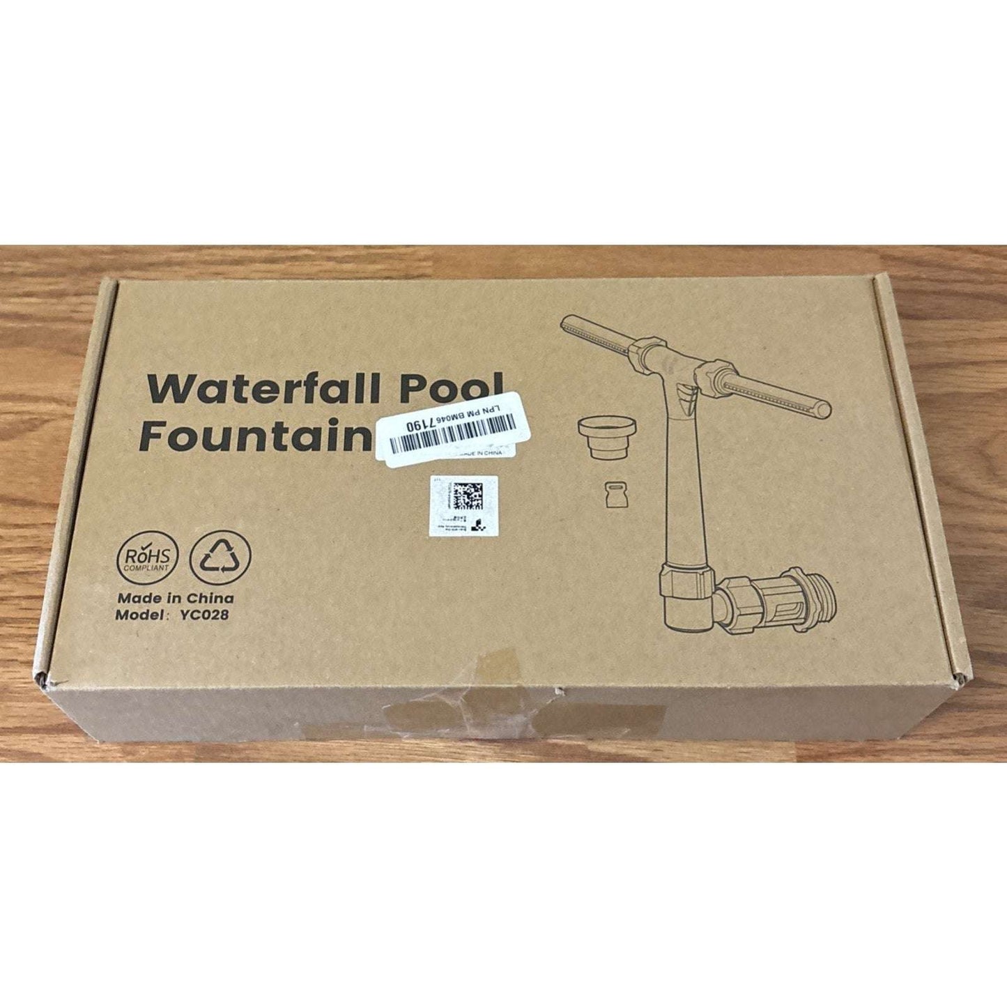 Pool Fountain for above and In-Ground Pools, Dual Spray Pool Waterfall Sprinkler