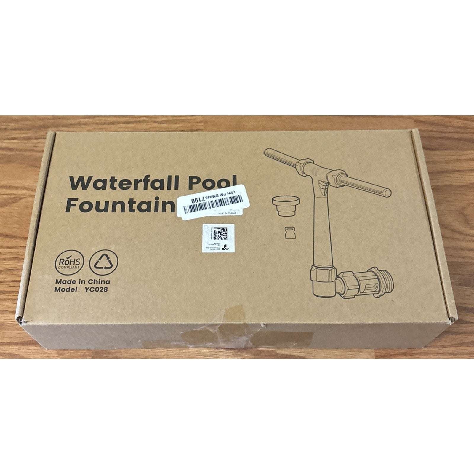 Pool Fountain for above and In-Ground Pools, Dual Spray Pool Waterfall Sprinkler