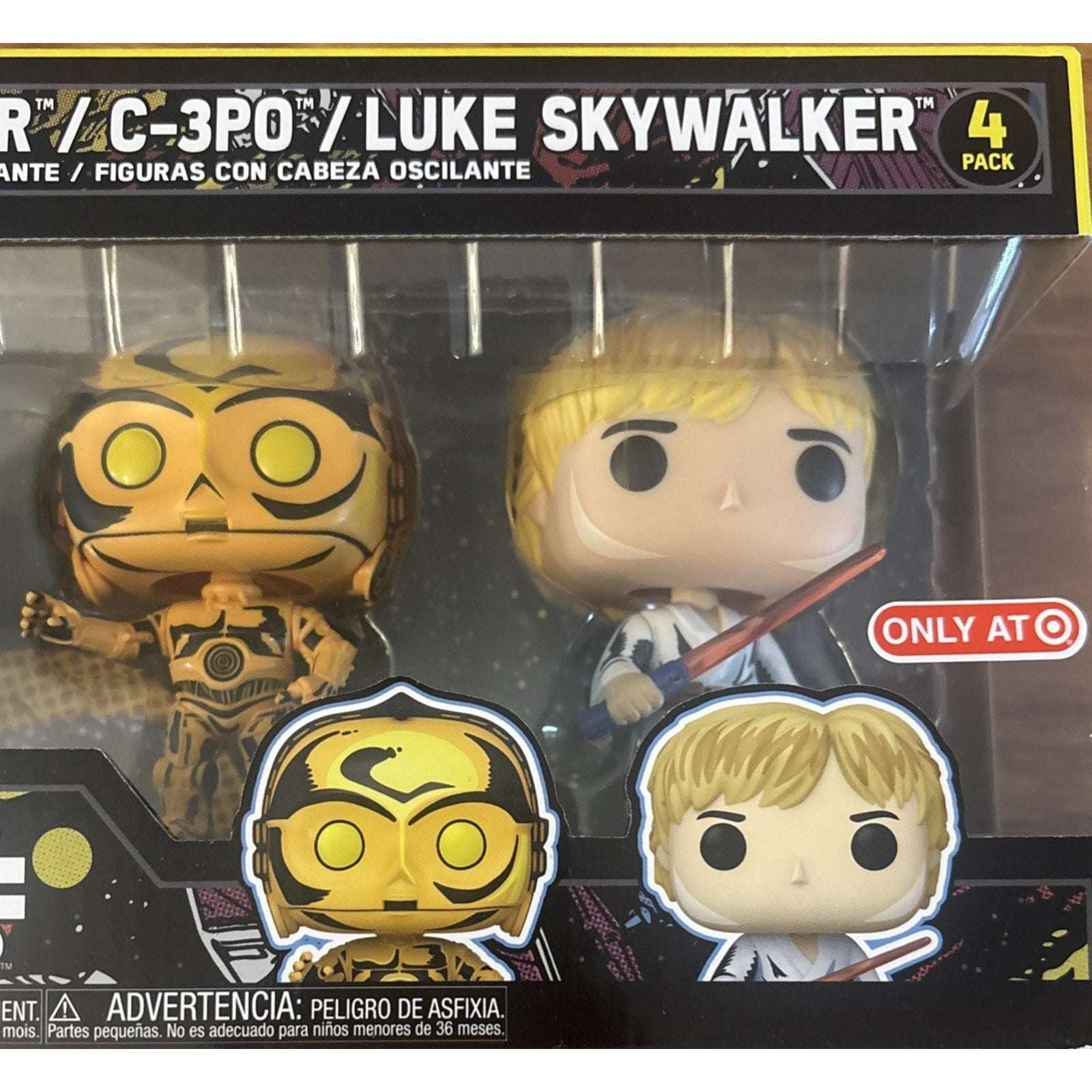 Funko Pop Star Wars 4 Pack Darth Vader Stormtrooper C3PO Luke Skywalker Target