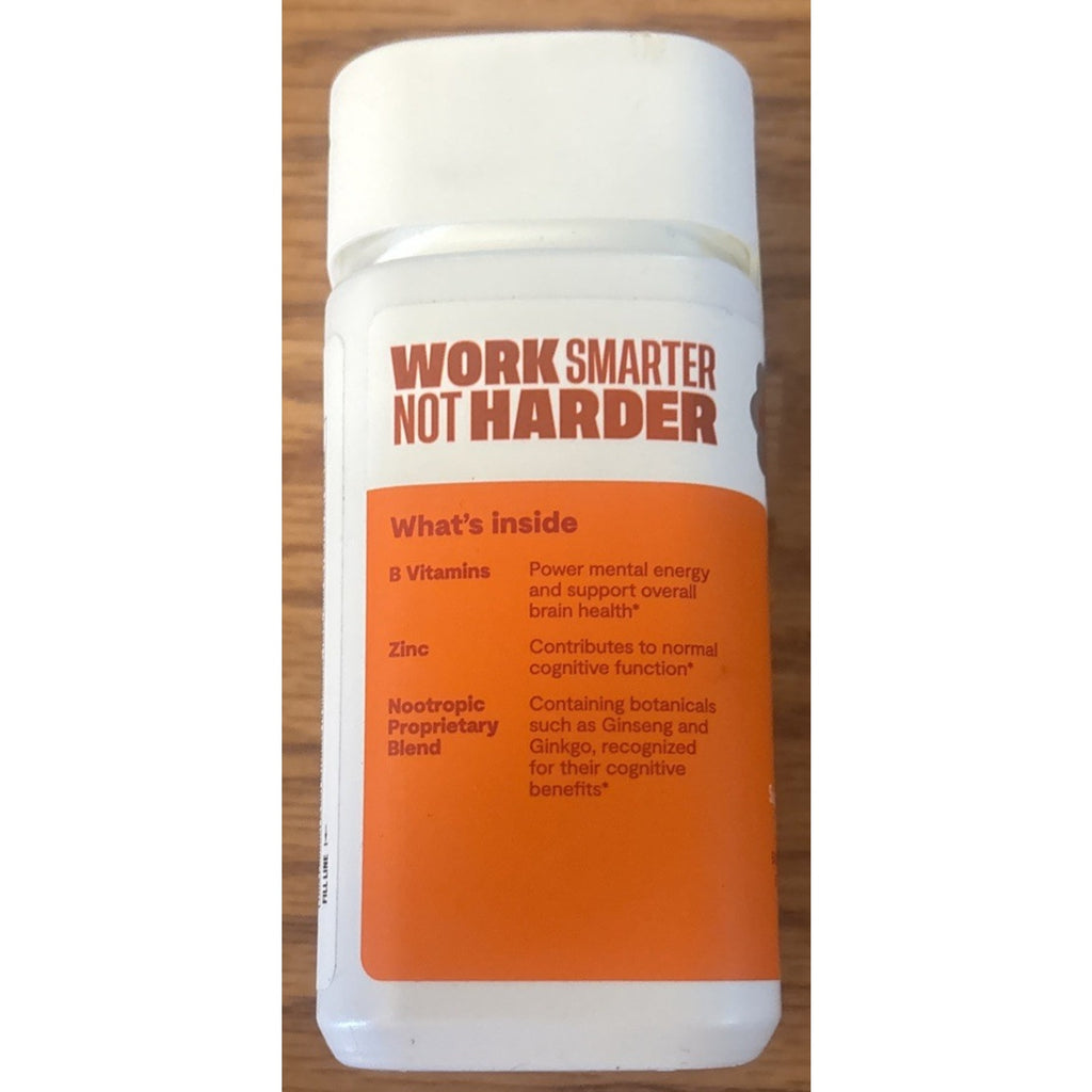Habit H+ Brain Focus Nootropic Capsules 60ct Vegan Non-GMO Exp 05/2027