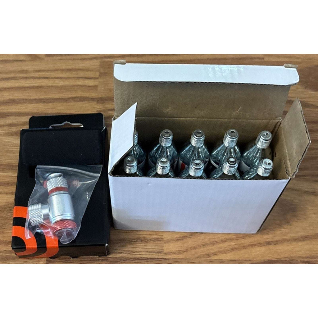 ThinkRider CO2 Bike Tire Inflator Schrader/Presta + 10PC 16g Threaded Cartridges