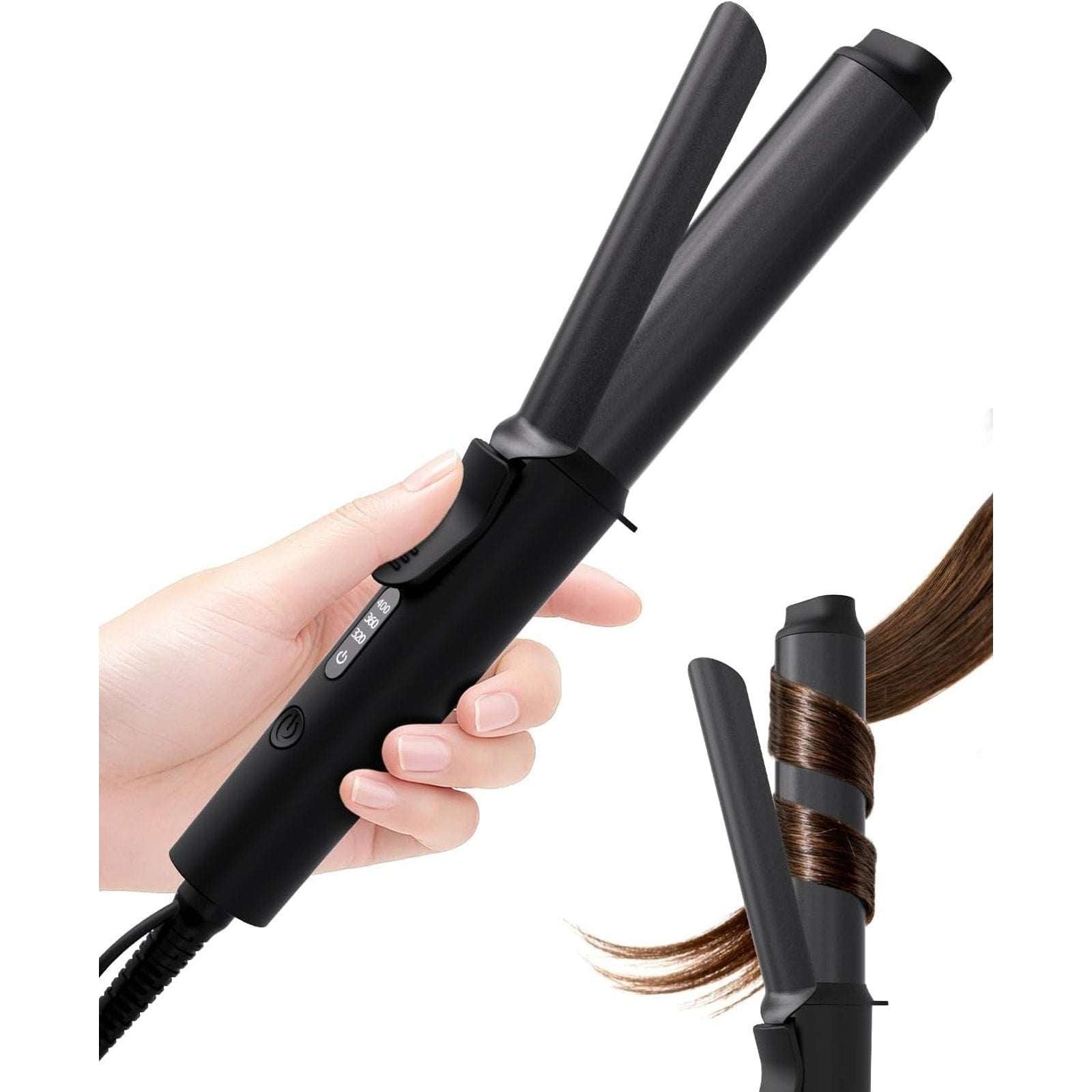 Mini Travel Curling Iron 1" 100~240V Dual Voltage, 30S Heat-Up, 3 Temp Settings