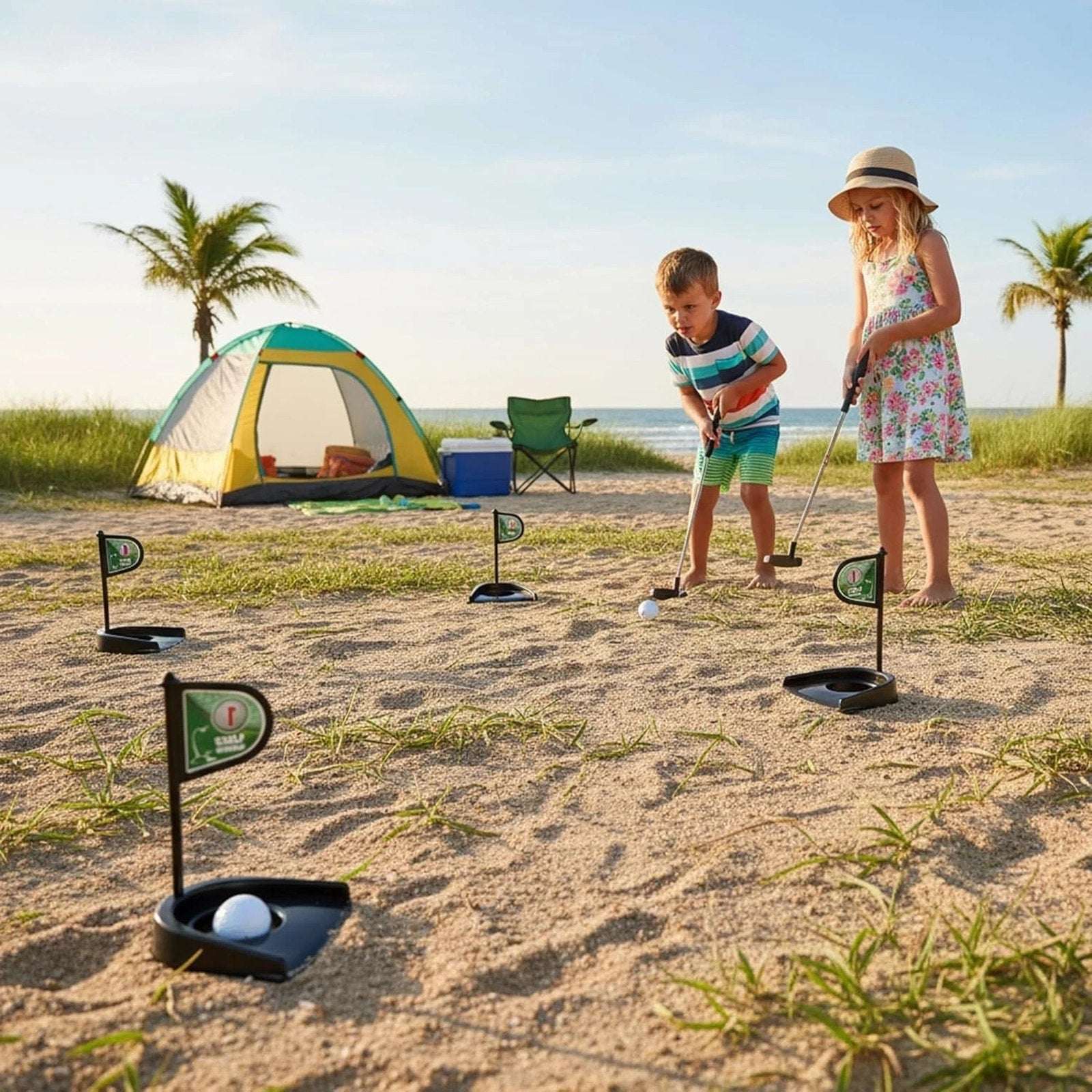 Golf Chipping Game Portable Sticky Golf Target Practice Set Indoor/Outdoor 3Mode