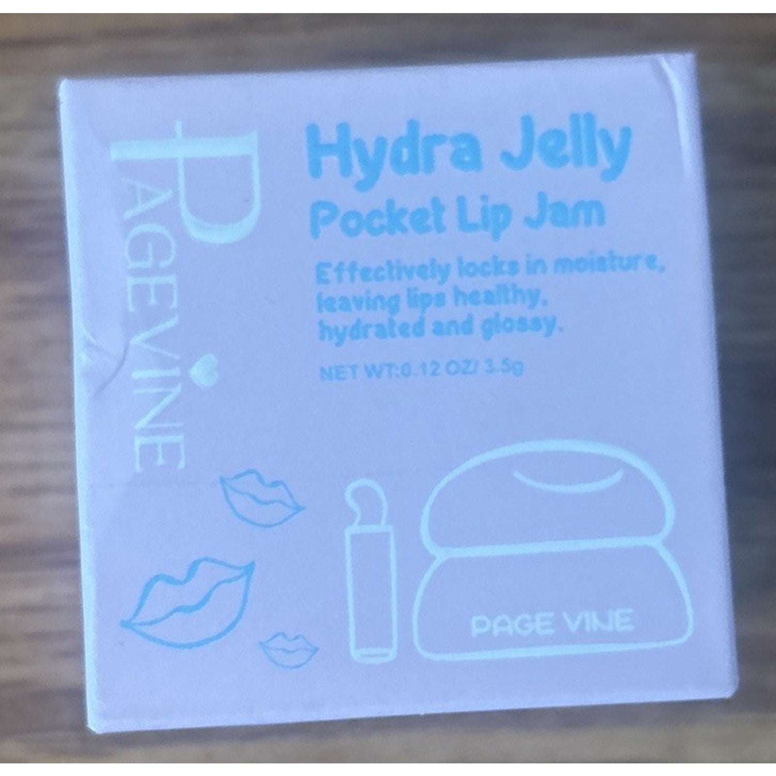 PageVine Hydra Jelly Pocket Lip Jam SUGAR SWIRL Lip Gloss w/ Built in Applicator