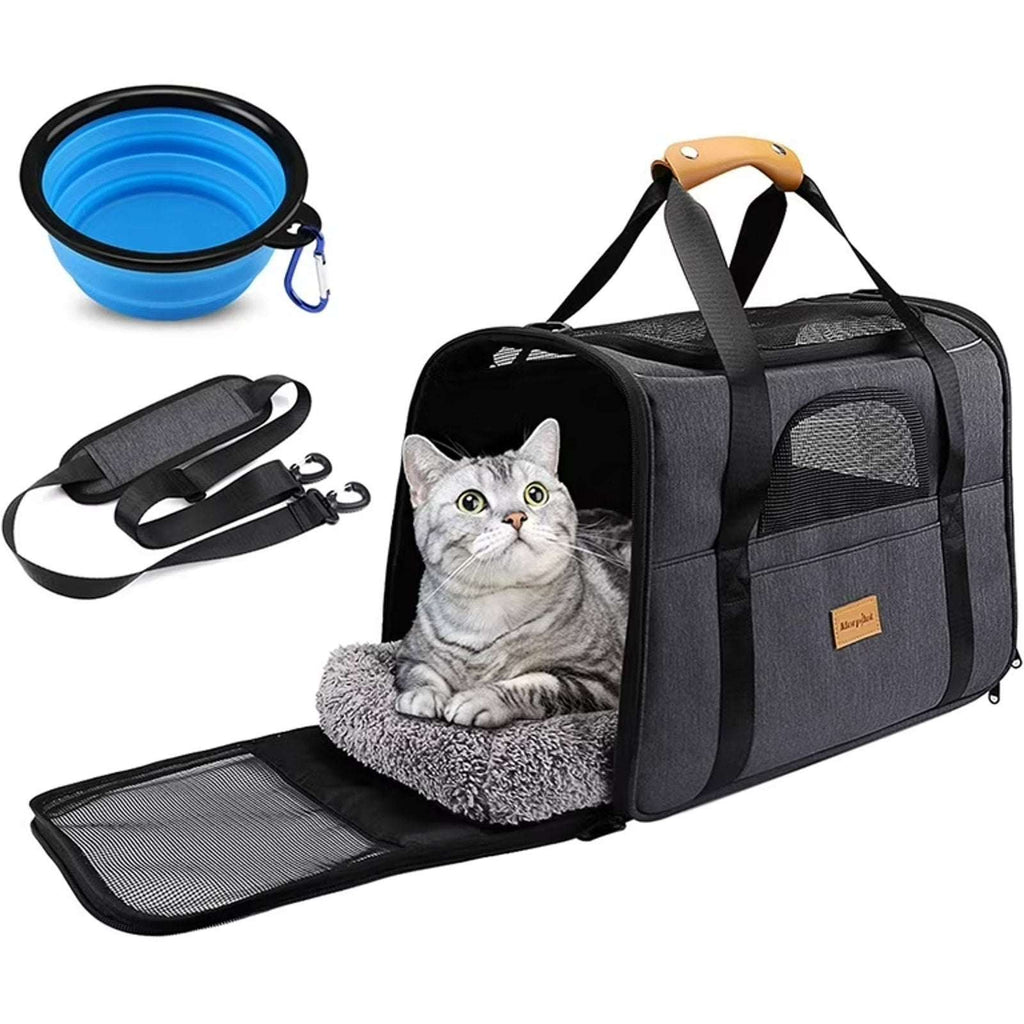 Morpilot Pet Carrier, Portable Travel Bag for Cats/Small Dogs Airline Approved