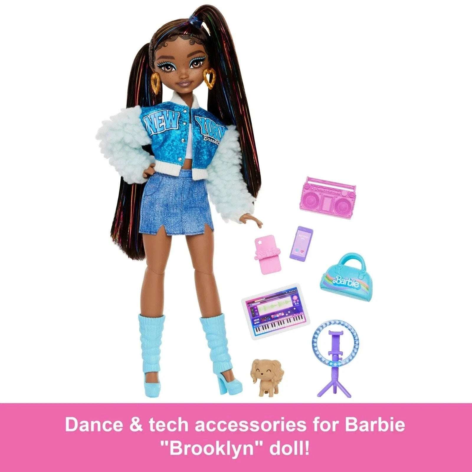 Barbie Dream Besties Barbie “Brooklyn” Fashion Doll YouTube Music Theme w/ Puppy