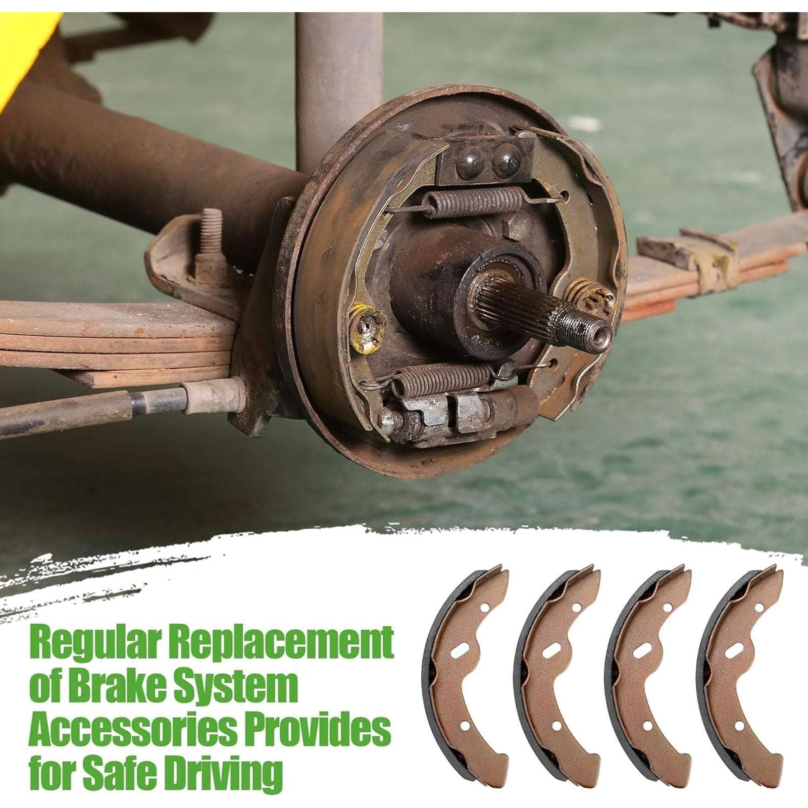 10L0L Golf Cart Brake Shoes Yamaha G14-G19 EZGO TXT RXV Medalist 70795G01 READ!