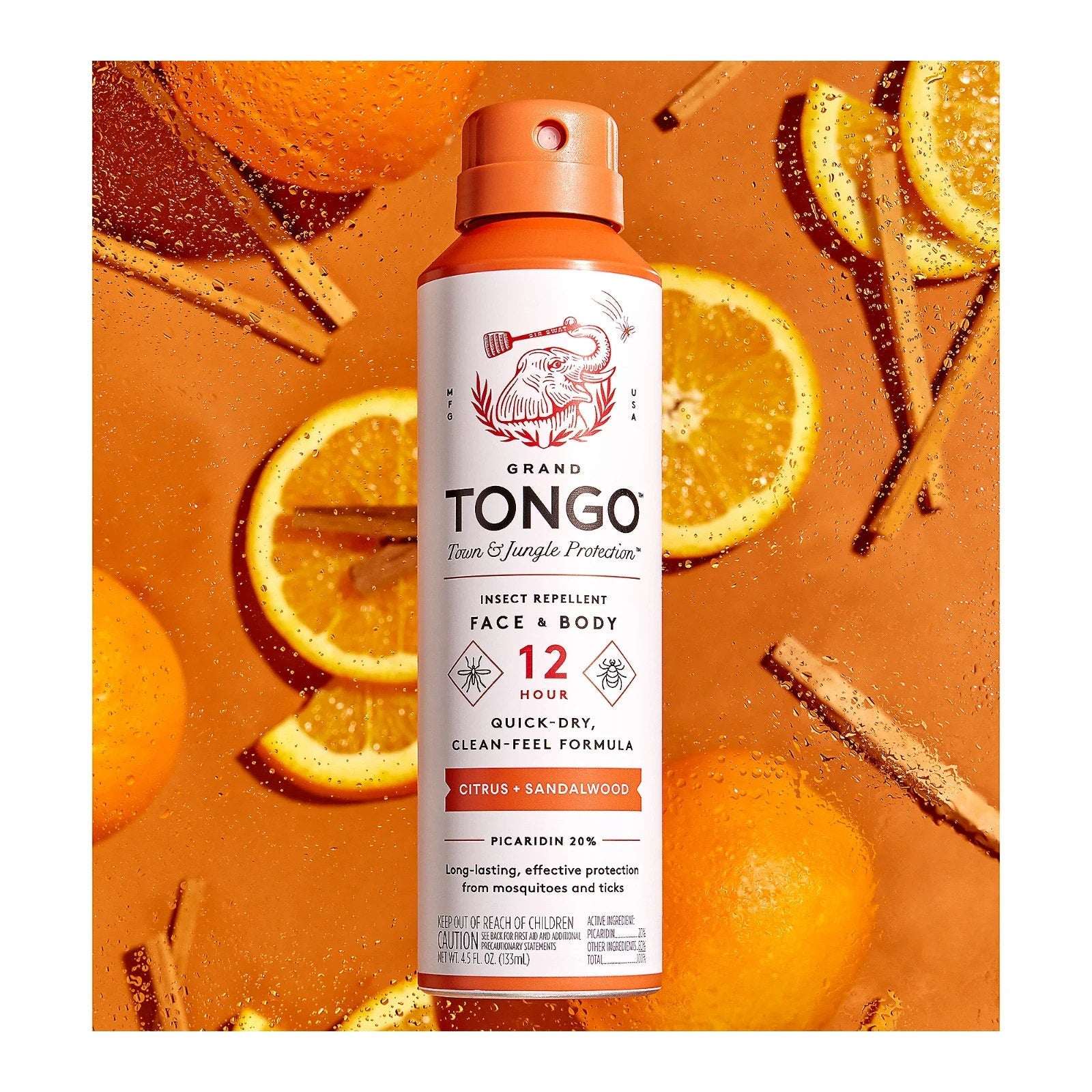 3PK Grand Tongo Insect Repellent Spray Picaridin 20% Deet-Free Mosquitoes Ticks