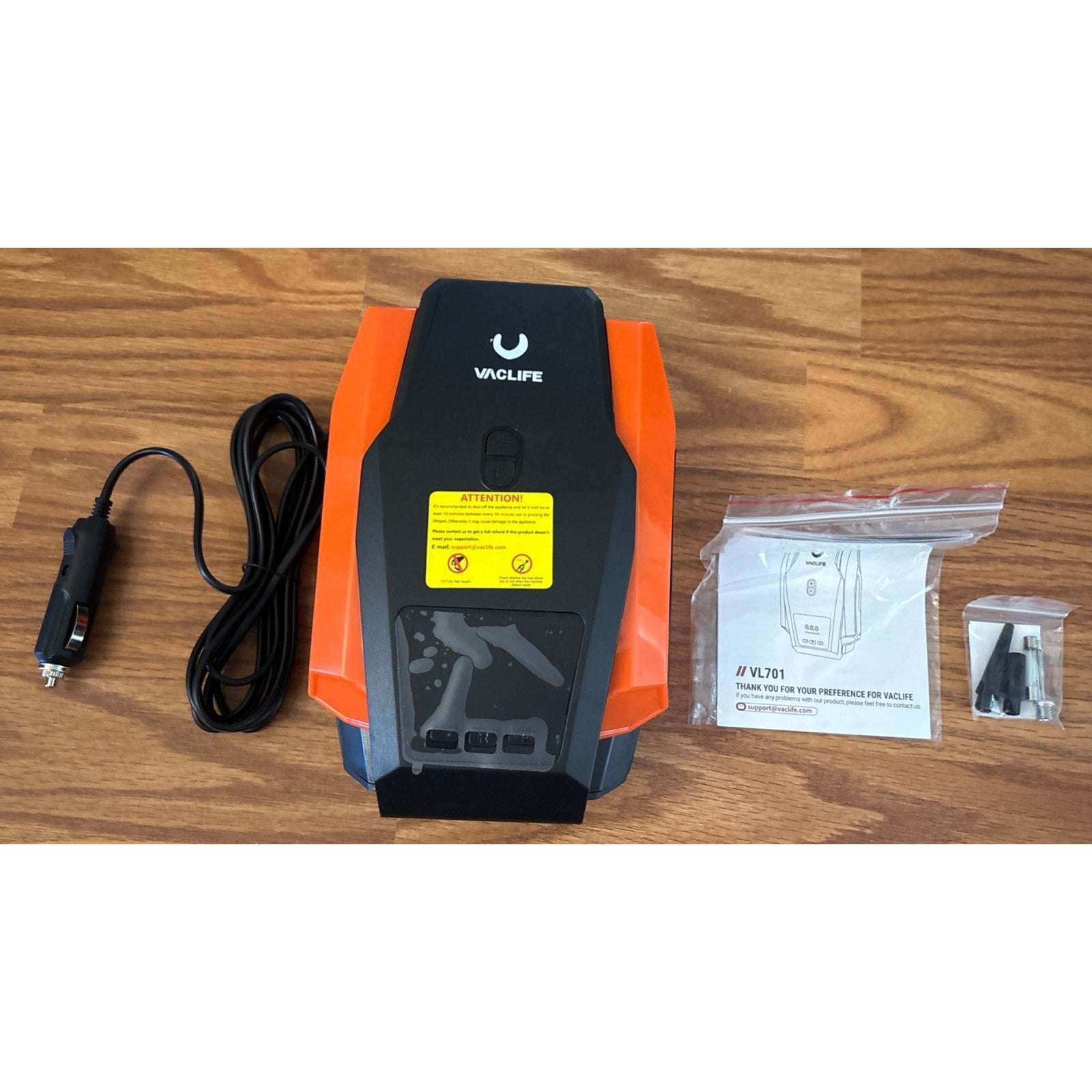 VacLife Air Compressor Tire Inflator w/ LED Light and Digital Display 12V DC