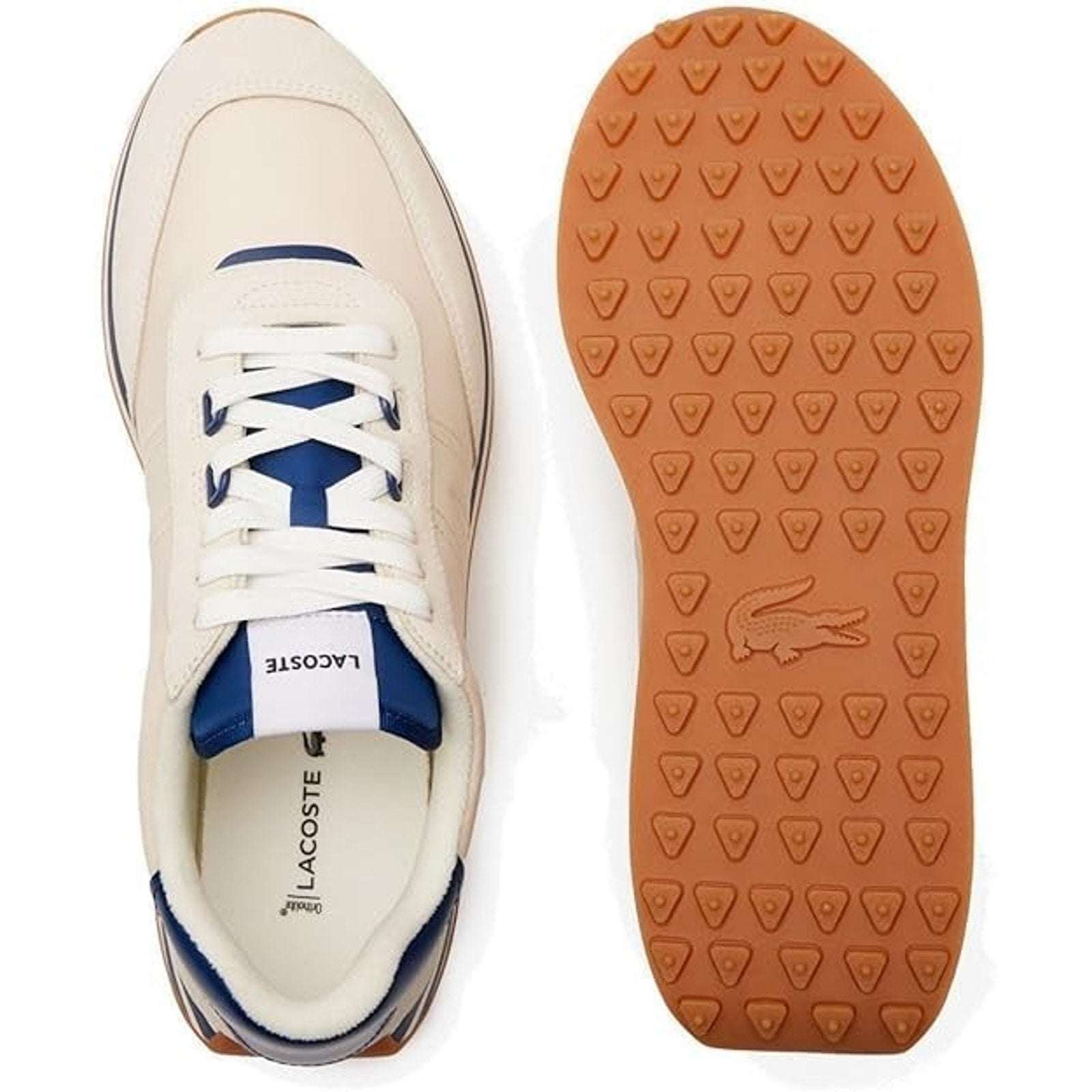 Lacoste L-Spin 223 1 SMA 746SMA0005 Off-White Navy Streetwear Mens Sneakers 11.5