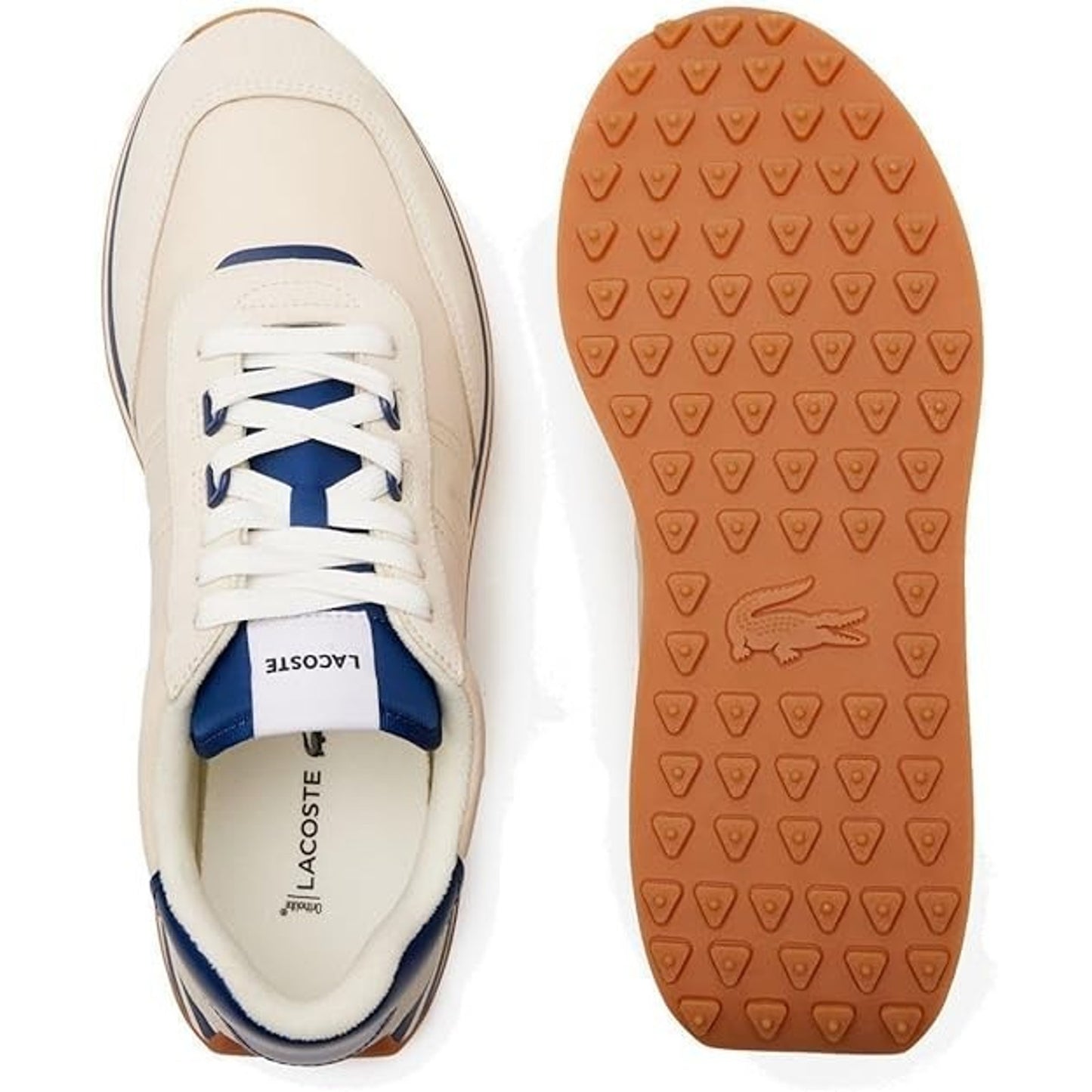 Lacoste L-Spin 223 1 SMA 746SMA0005 Off-White Navy Streetwear Mens Sneakers 11.5