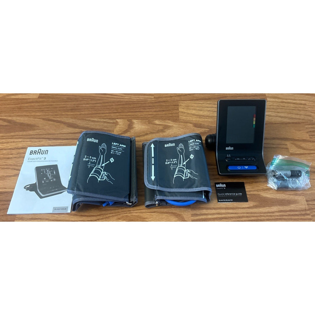 Braun ExactFit 3 Blood Pressure Monitor Large Display 2 Cuffs 80 Memory Slots