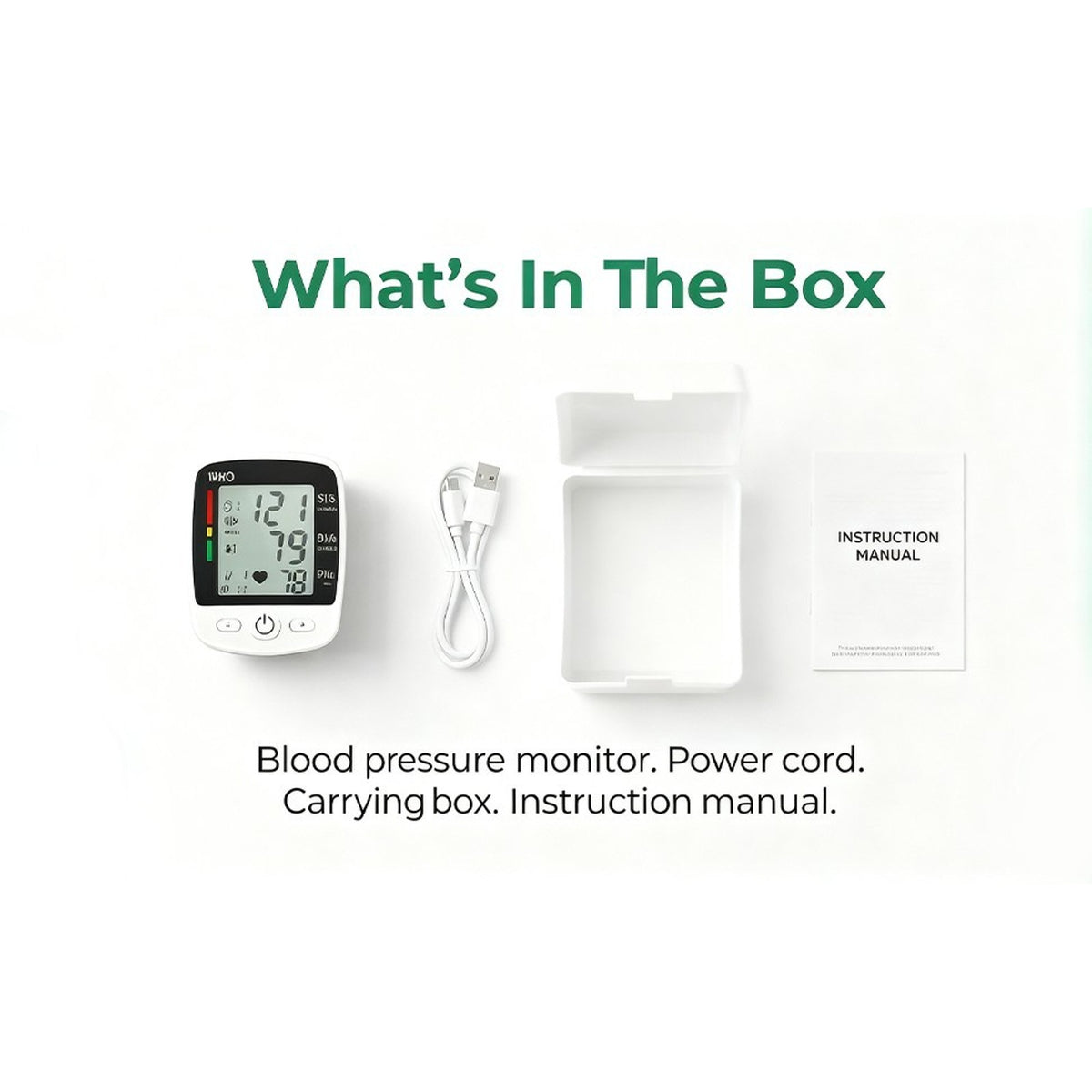 Wrist Blood Pressure Monitor Automatic BP Machine Cuff LED Heart Rate W/ Voice