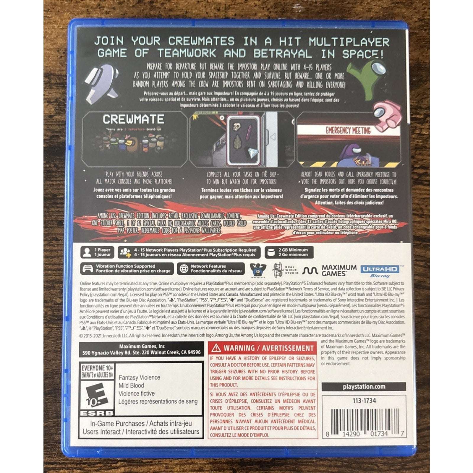Innersloth AMONG US Crewmate Edition for PS5 PlayStation 5 Maximum Games