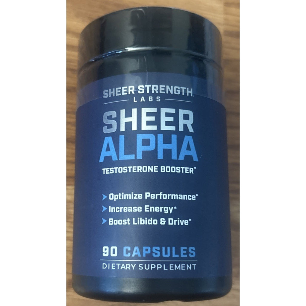 Sheer Strength Labs – Sheer Alpha Testosterone Booster (90 Capsules) EXP 10/2028