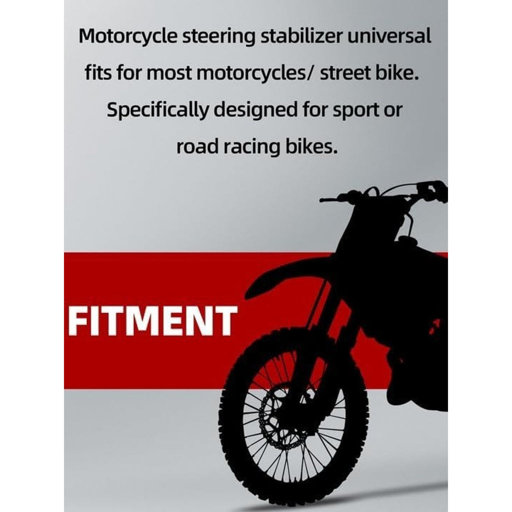 JFG Racing 10" Universal Motorcycle Steering Damper Stabilizer Carbon Fiber