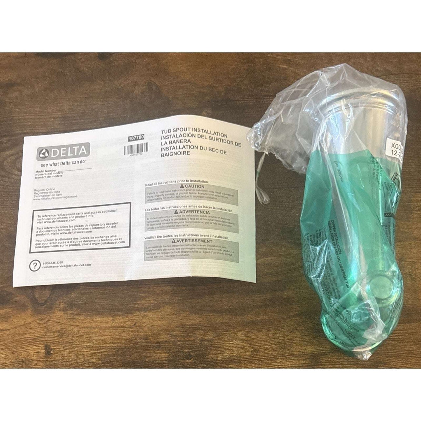 Delta Faucet RP72565 Cassidy Tub Spout Pull-Up Diverter in Chrome