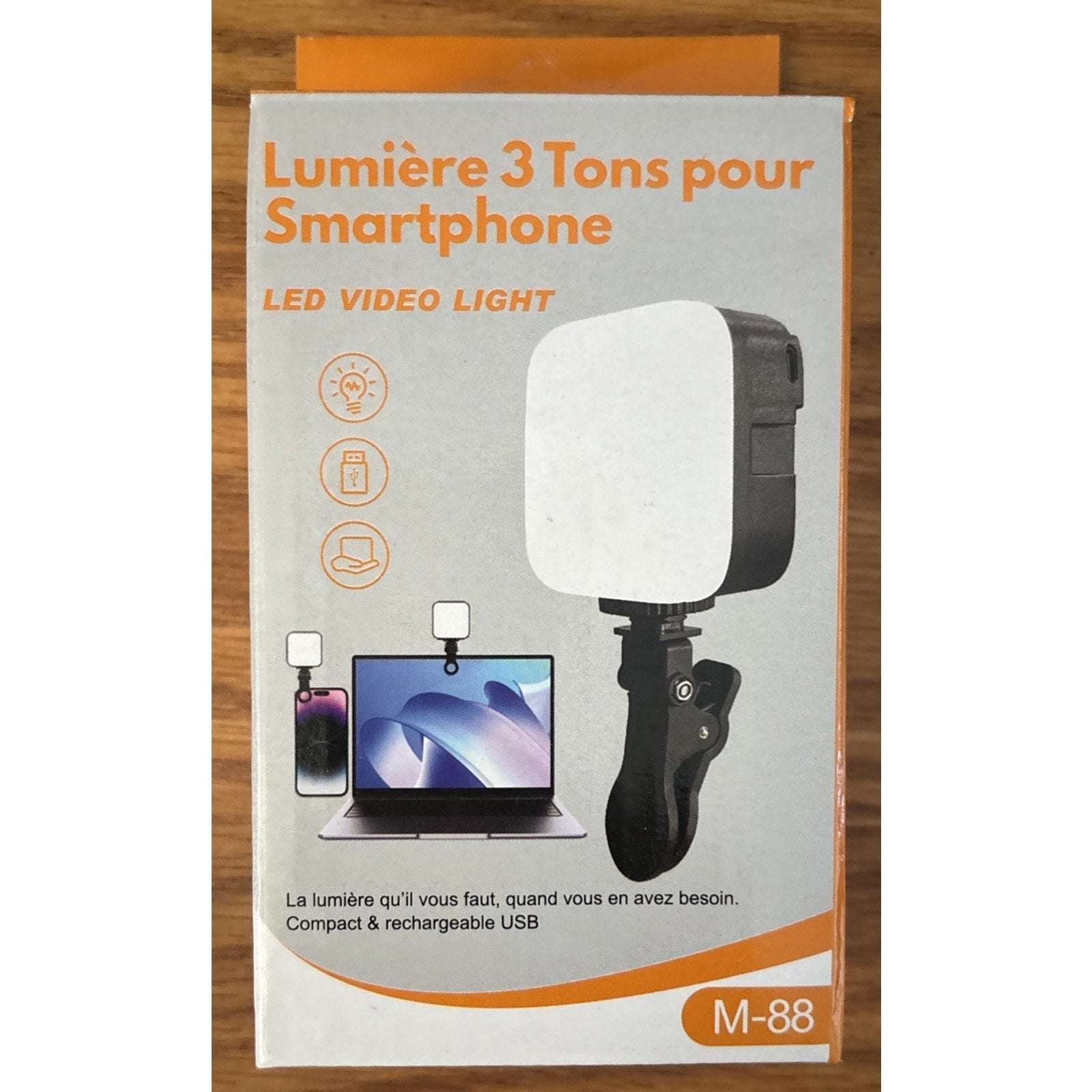 Rechargeable LED Photography Video Fill Light - Camera Phone + YouTube, TikTok +