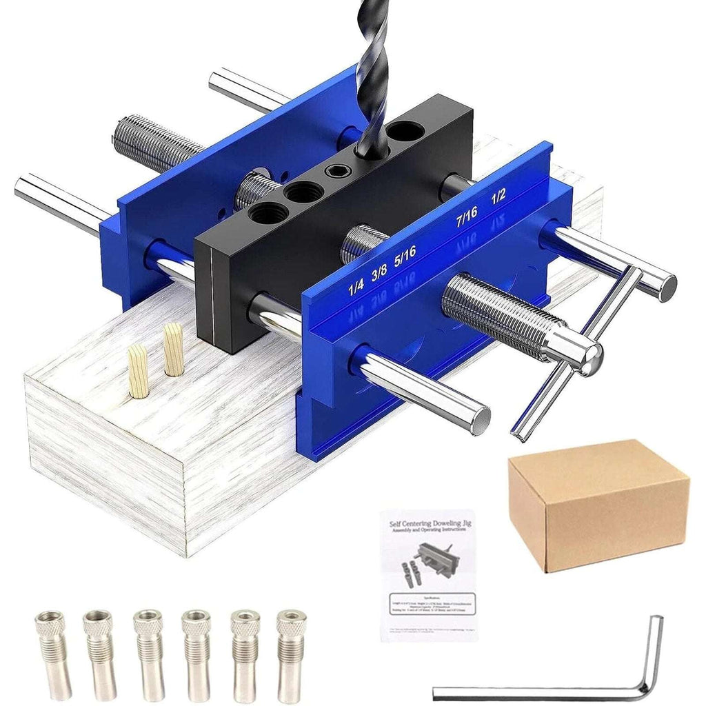 Upgraded 6.7 Inch Self Centering Dowel Jig, Guide Block for Straight Holes