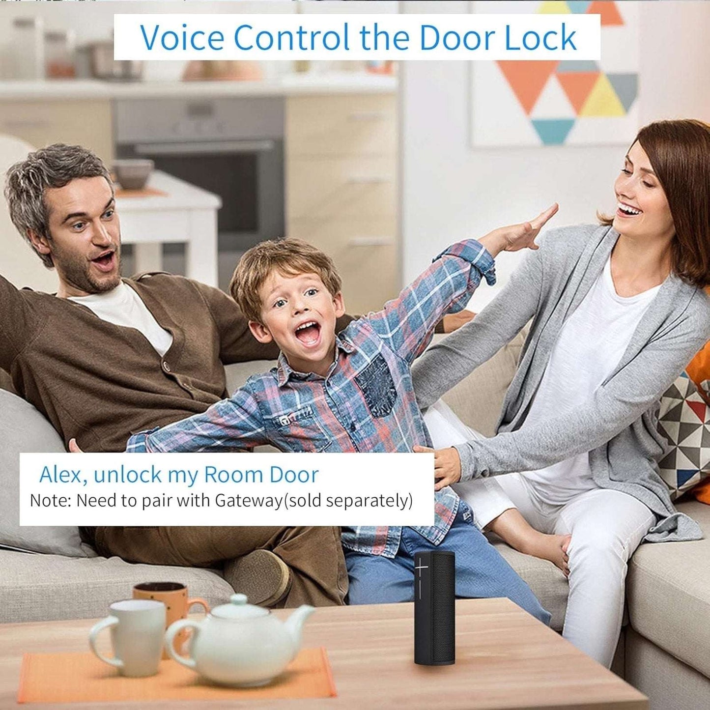 HARFO A01 Fingerprint Touchscreen Keyless Smart Lever Door Lock Satin Nicke App