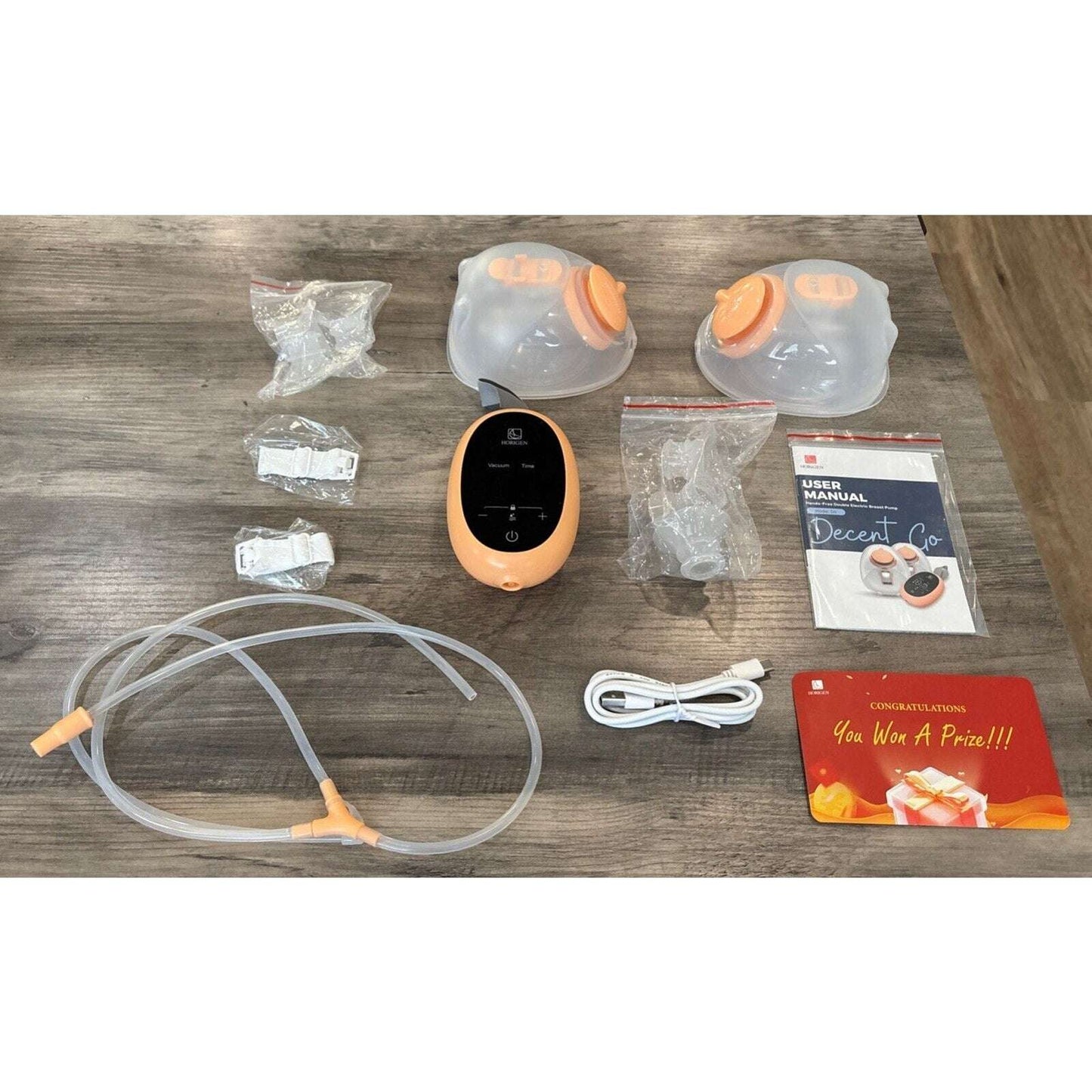 Double Electric Wearable Breast Pump Hands Free 3 Modes & 9 Levels - Horigen D6