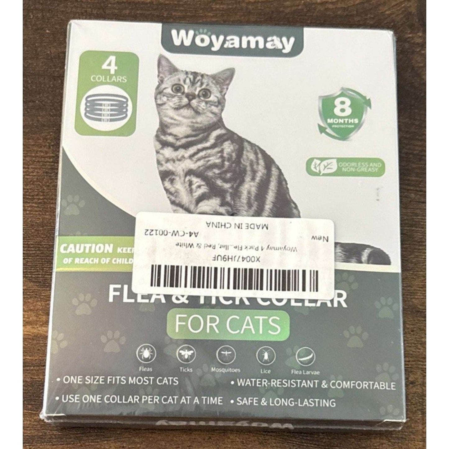 4PK Cat Flea & Tick Prevention Waterproof 32 Month Protection for Cats 12 Weeks+