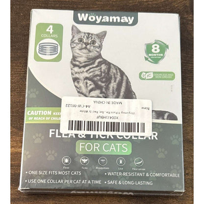 4PK Cat Flea & Tick Prevention Waterproof 32 Month Protection for Cats 12 Weeks+