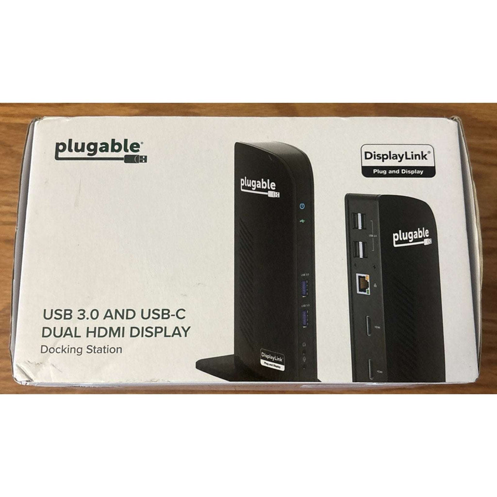 Plugable USB 3.0 and USB-C Dual HDMI Display Monitor Docking Station UD-3900
