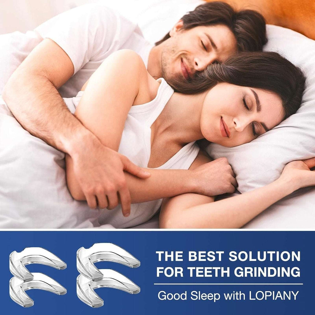 Lopiany Mouth Guards for Grinding Teeth Max Comfort 2 Sizes, 4 Guards & 2 Cases