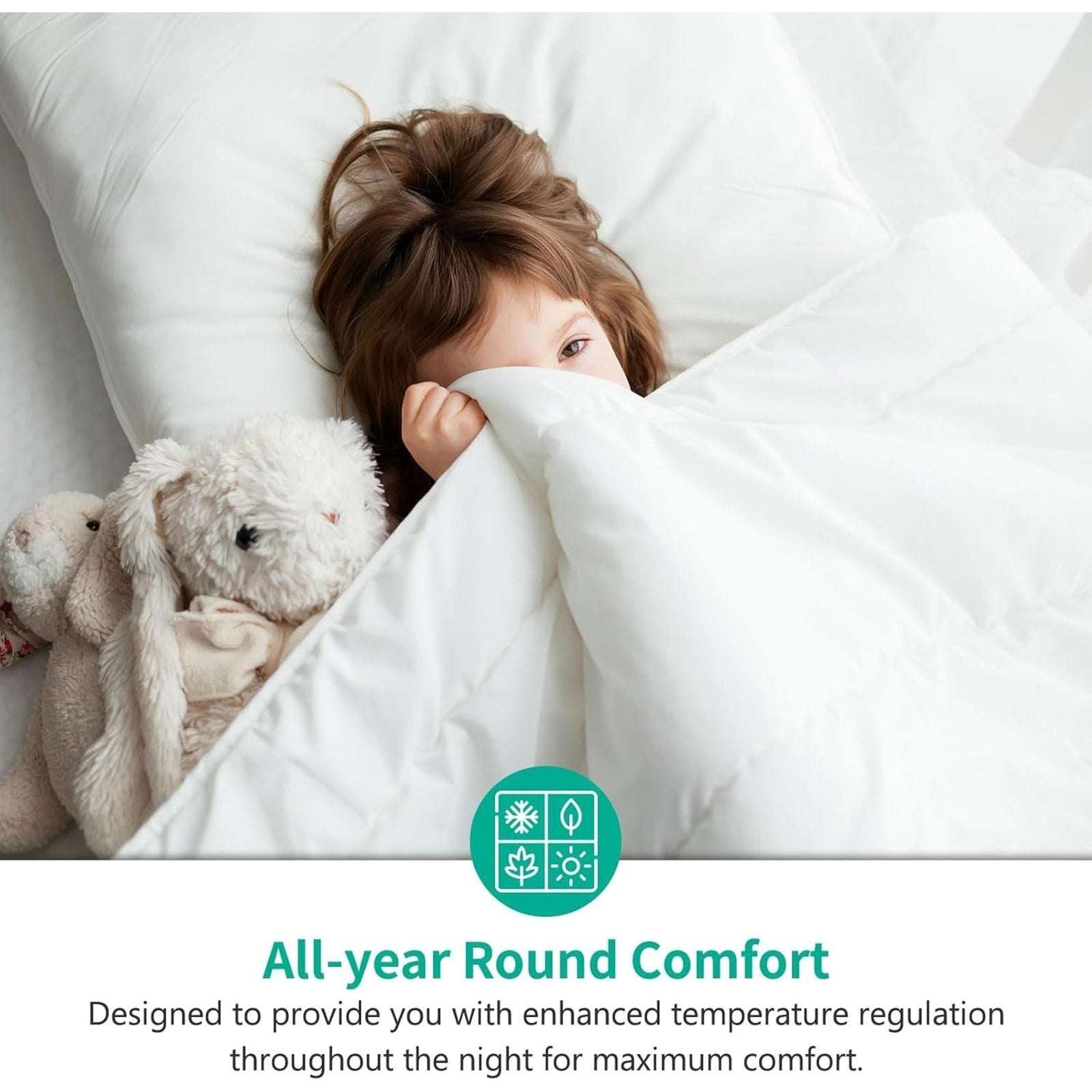Hotel Quality Down-Alternative Comforter by APSMILE Navy/Gray Duvet Insert King