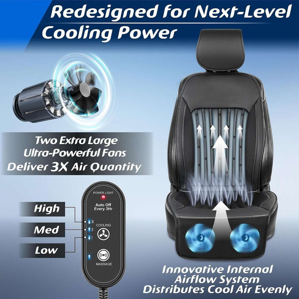 2026 Cooling & Massage Car Seat Cover(Front Seat)Cushion, 12V-24V Universal Fit
